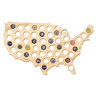 Beer Cap Map of USA - Medium